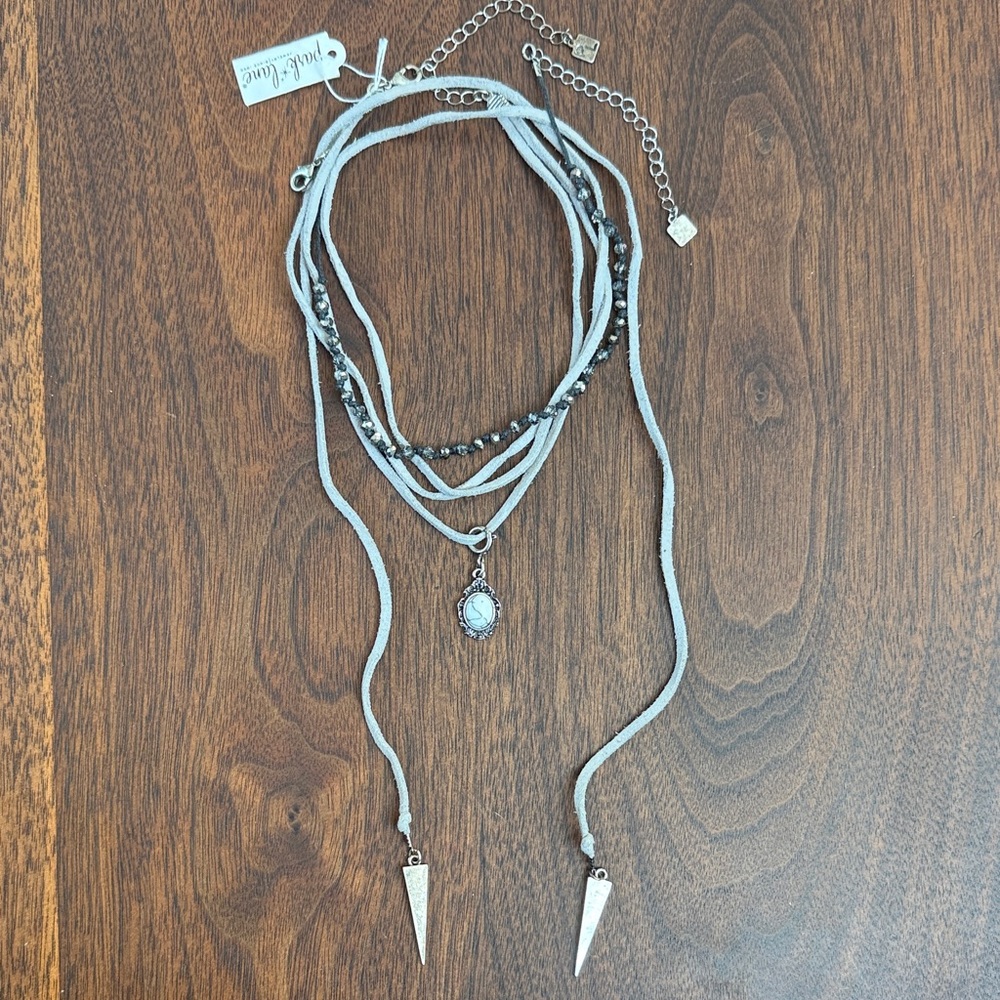 Silver and Gray Multi-Layer Necklace